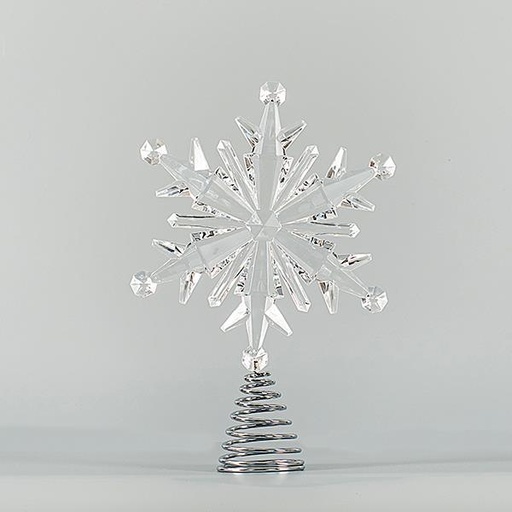 [600-44679] COPO DE NIEVE ACRÍLICO, ÁRBOL SUPERIOR, TRANSPARENTE, 21x30,5cm