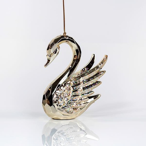 [600-44643] CISNE ACRILICO, CON BRILLO CHAMPAGNE, 7x10,2cm