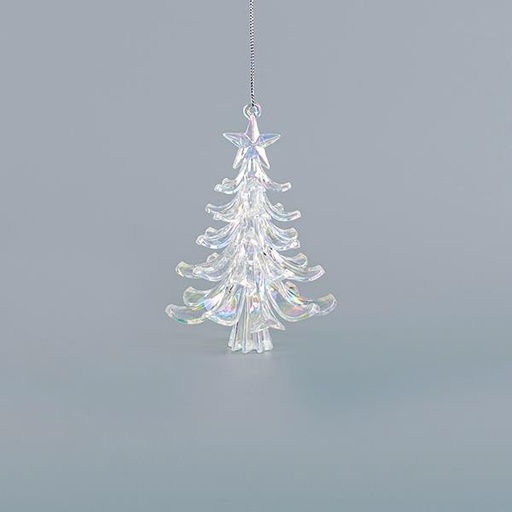 [600-44629] ÁRBOL DE ACRÍLICO 3D, IRIDISCENTE, 8,8x12,8cm