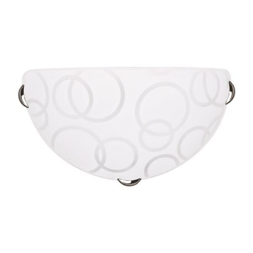 [145-22400] APLIQUE DE PARED "LEIA" Ø30 Ε27 BLANCO/NIQUEL