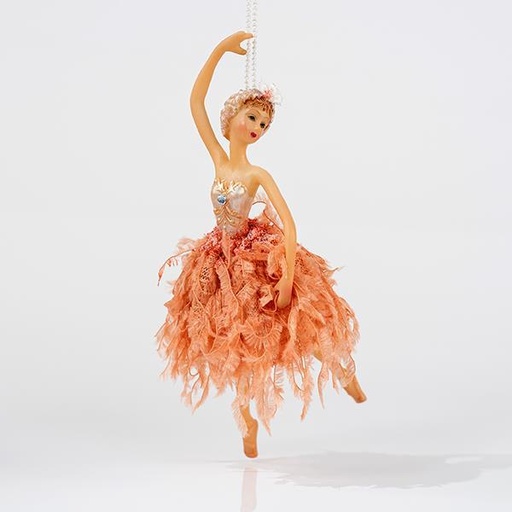 [600-44794] BAILARINA CON FALDA ROSA, 18cm