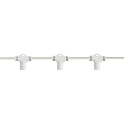 BRICOLAJE, CABLE DE CAUCHO BLANCO, PARA CORTINA, 20 CONECTORES VERTICALES, CON PROLONGADOR, 2,1m, IP65 