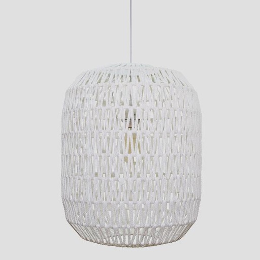 [144-32002] LUZ DE TECHO SIMPLE Ε27 MAX40W Ø40x49cm CUERDA BLANCA