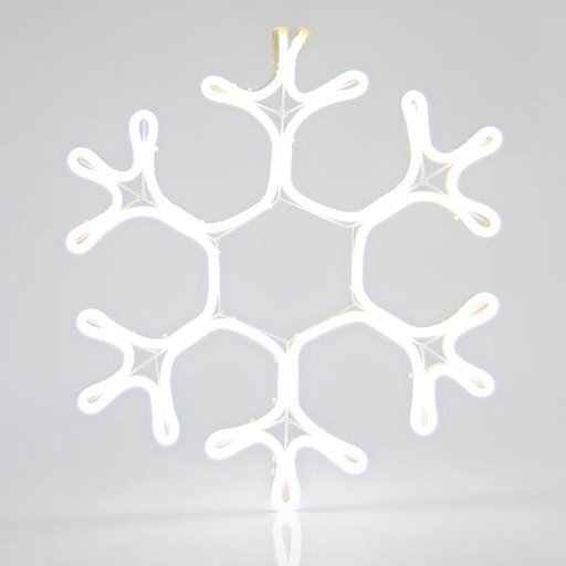 [600-23004] COPO DE NIEVE, CUERDA DE LUZ LED DE NEÓN 3m, 2 VÍAS, BLANCO, 45x35cm, IP44