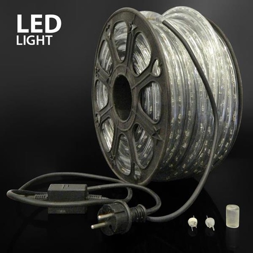 [600-22203] CABLE LUMINOSO LED 2 VIAS ROJO 50m. CON 36 LED/M., CORTE CADA 2m, IP44