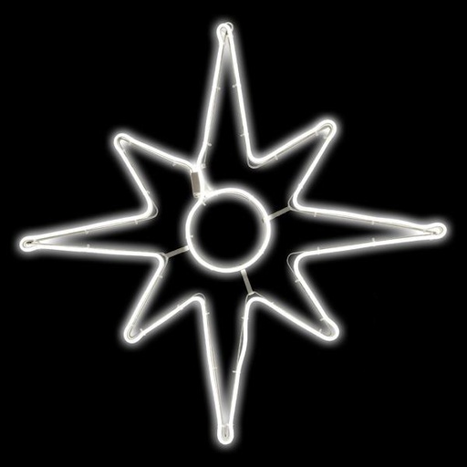 [600-11971] BRICOLAJE, ESTRELLA DE BELÉN, CUERDA DE LUZ DE NEÓN, 75 cm, CABLE CONECTOR 1 m, IP44 (SIN ENCHUFE)