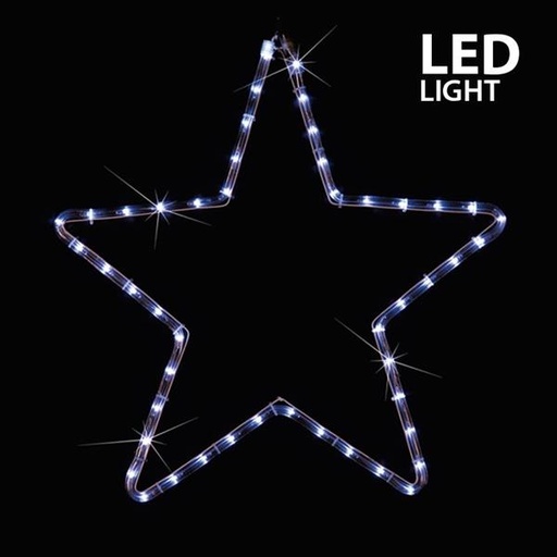 [600-20100] ESTRELLA, CABLE DE LUZ LED 2m, 2 VIAS, BLANCO, 56x56cm, IP44