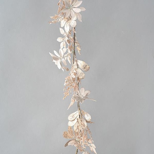 [600-44754] GUIRNALDA CHAMPAGNE METÁLICA Y BRILLO 120cm