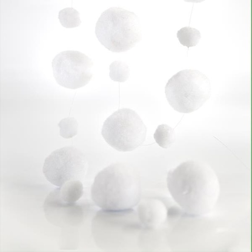 [600-40380] GUIRNALDA CON BOLAS DE NIEVE, 180cm