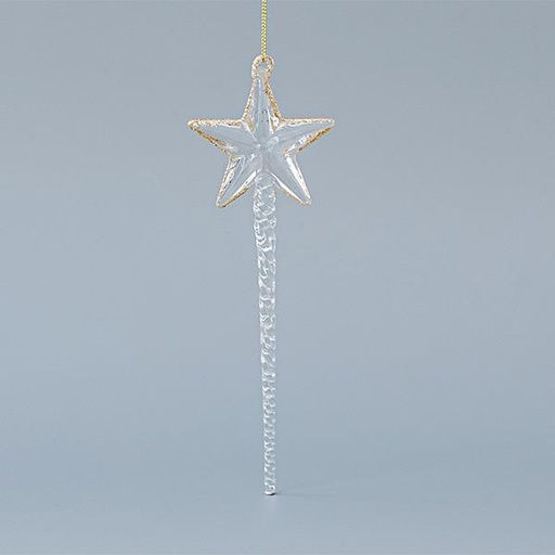 [600-45141] VARITA MÁGICA DE CRISTAL, CON ESTRELLA DORADA, SET 4PCS, 6,3x19,5cm