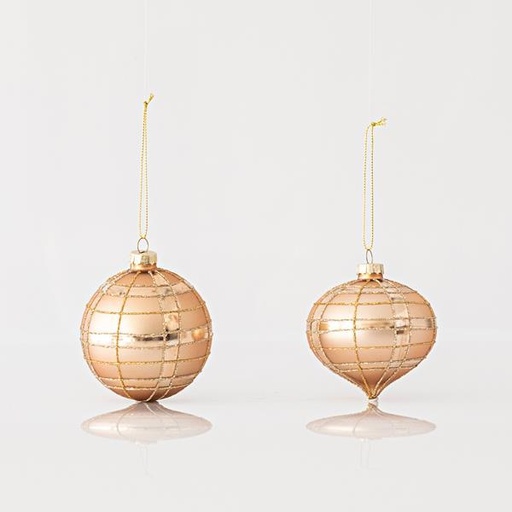 [600-45080] ADORNO DE COPA, CHAMPÁN, CON DISEÑOS GLITTER, 2 FORMAS, SET 4PCS, 8cm