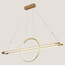 LAMPARA DE TECHO SUSPENDIDA LINEAL LED 45W 3000K 120x150 ORO