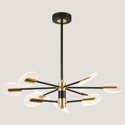LAMPARA DE TECHO SUSPENDIDA NINEFOLD LED 63W 3CCT 88x65 NEGRO/ ORO