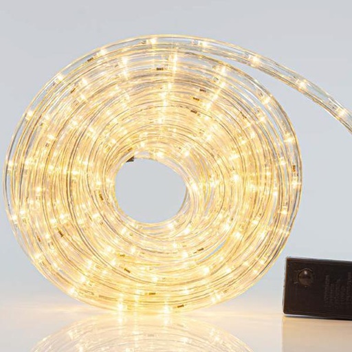 [600-22123] CABLE DE LUZ LED, 2 VÍAS, CON PROGRAMA, BLANCO CÁLIDO, 10m, 24 LED/m, IP44