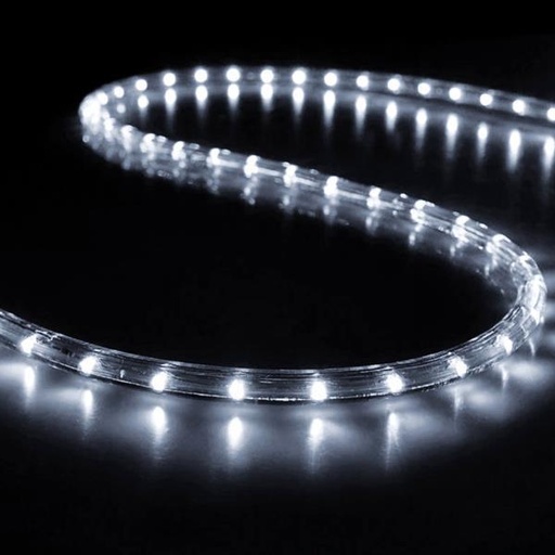 [600-22231] CABLE DE LUZ LED, PROTECCIÓN UV, CORTE AL METRO, 2 VÍAS, BLANCO, 50m, 36 LED/m, IP65