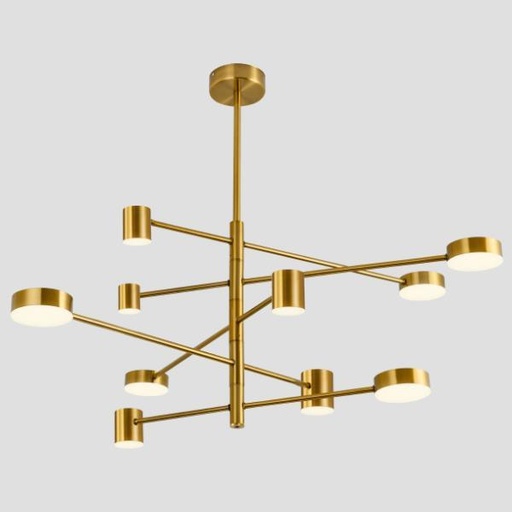 [144-20023] LUMINARIA COLGANTE ΤΕΝ FOLD LED 60W 143x45 ORO