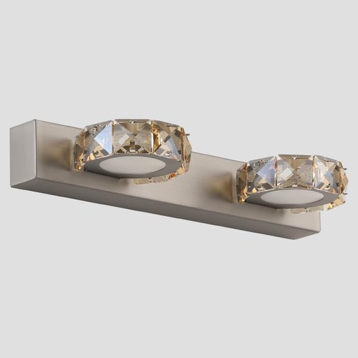 [144-80006] LUMINARIAS PARA BAÑO LED 6W 4000K OVAL 2Ø 320X50X116 NIQUEL