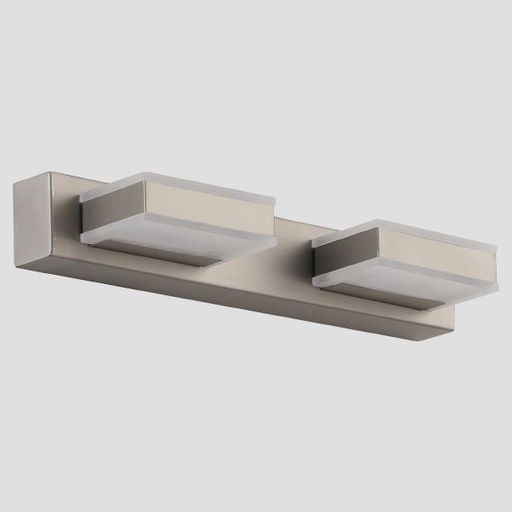 [144-80004] LUMINARIAS PARA BAÑO LED 8W 4000K OVAL 2Ø 320X50X100 NIQUEL