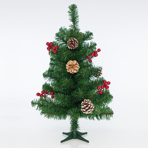 [600-30026] ÁRBOL PREDECORADO VERDE, 60cm