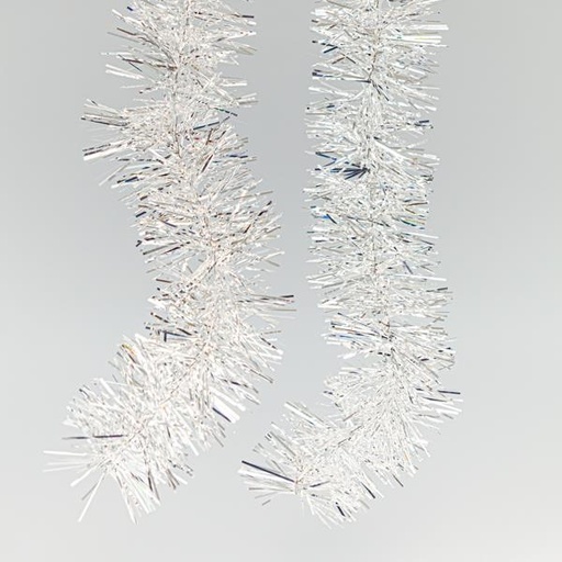 [600-30312] TRENZA DE PLATA, SUPER BRILLANTE, 200x8cm