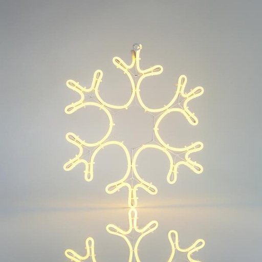 [600-23033] COPO DE NIEVE, CUERDA DE LUZ LED DE NEÓN DE 3 m, 2 VÍAS, BLANCO CÁLIDO, 45x35 cm, IP44
