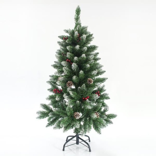 [600-30169] ÁRBOL NEVADO CON BAYAS, 120cm