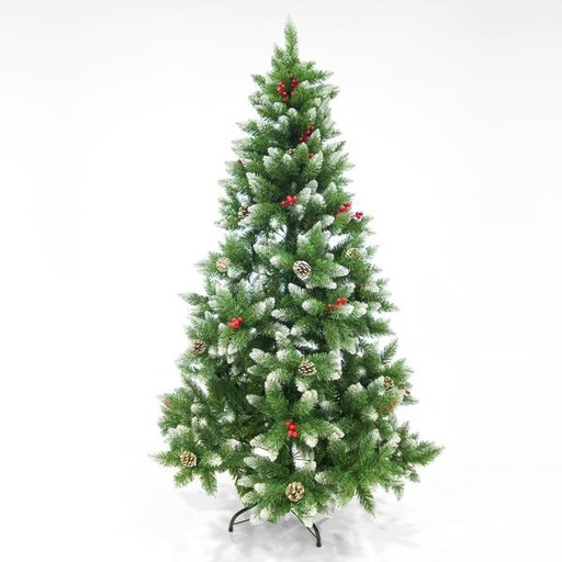 [600-30172] ÁRBOL NEVADO CON BAYAS, 2,10m