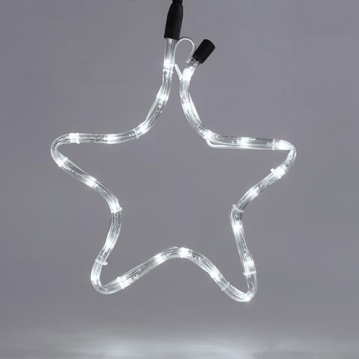 [600-20200] ESTRELLA, CABLE DE LUZ LED 1m, 2 VIAS, BLANCO, 32x29cm, IP44