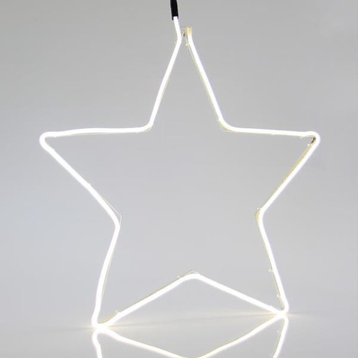 [600-23001] ESTRELLA, CABLE DE LUZ LED DE NEÓN, 2 m, 2 VÍAS, BLANCO, 54x58 cm, IP44