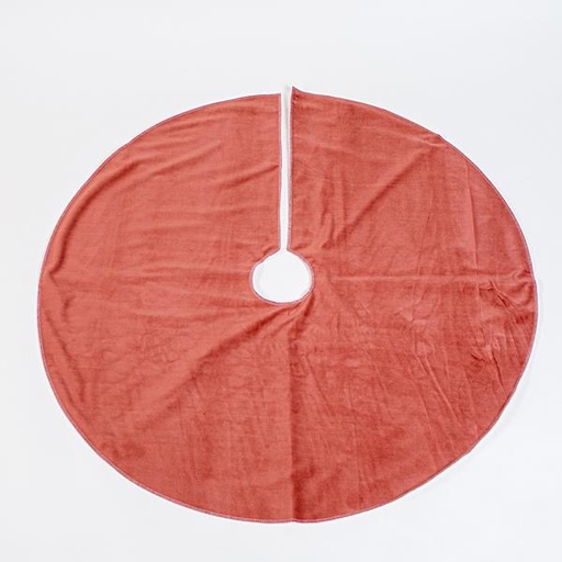 [600-45260] FALDA ÁRBOL, ROSA POLVO, TERCIOPELO, 90cm