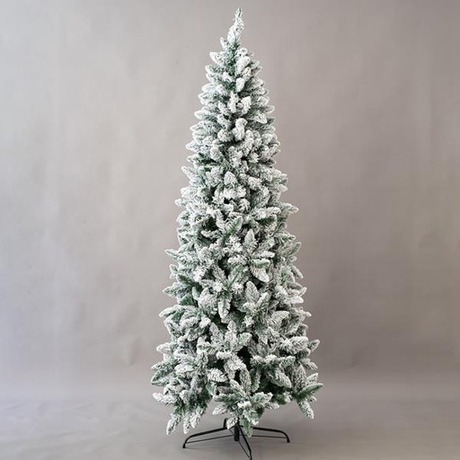 [600-30195] ÁRBOL DELGADO, NEVADO, 210cm