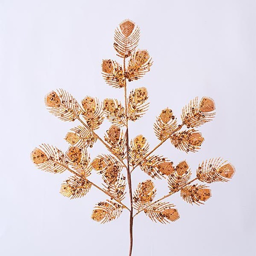 [600-45340] TWIG COBRE, CON BRILLO Y LENTEJUELAS, 75cm