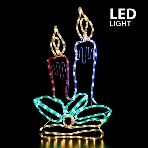 [600-20017] VELAS, CABLE LUMINOSO LED 6m, 2 VIAS, 42x70cm, IP44