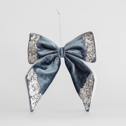 [600-44749] LAZO DE TERCIOPELO, AZUL, 20x20cm