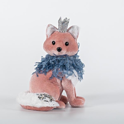 [600-44684] ZORRO DE TERCIOPELO, ROSA, 14x17cm