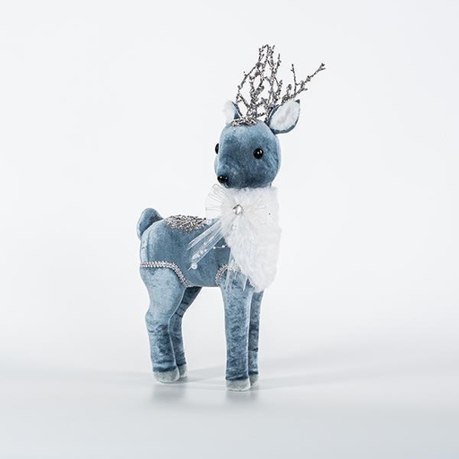 [600-44735] RENO DE TERCIOPELO, AZUL, 18x40cm