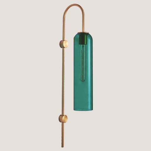 [144-56001] APLIQUE DE PARED E27 10x70 VERDE/ORO ARTE ILLUMINA CALLIOPE