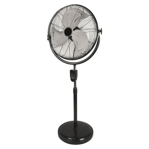[300-23504] VENTILADOR INDUSTRIAL METALICO DE PIE Y MANDO FORMA "U" 100W Ø50