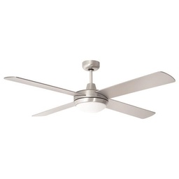 VENTILADOR 5 ASPAS COLOR NIQUEL E27 Ø120 70W C/MANDO