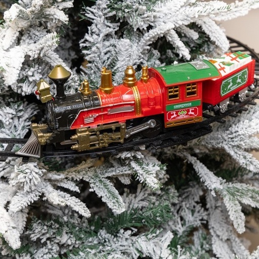 [600-47286] TREN CON RIELES, MÚSICA Y HUMO, 12 PIEZAS