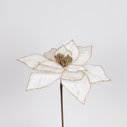 [600-47420] FLOR DE POINSETTI MARFIL, 30x44cm