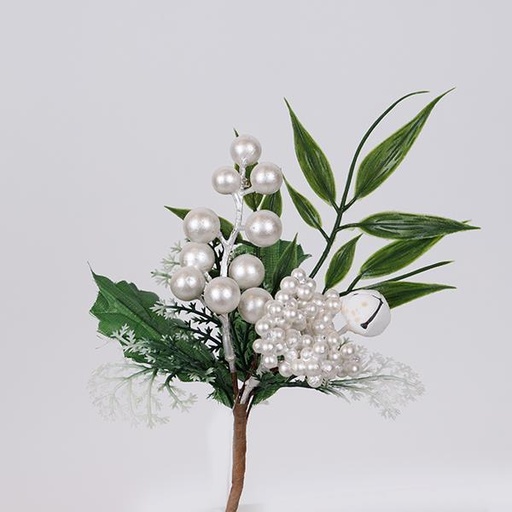 [600-46694] PICO CON BAYAS BLANCAS Y CAMPANILLA, 20cm