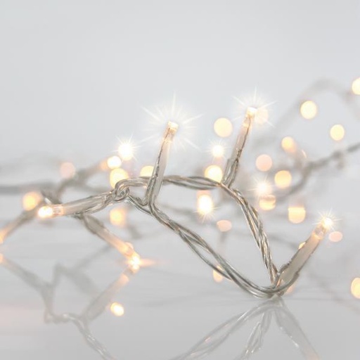 [600-02601] CARÁMBANO, 288 LED FLASH DE 5 mm, ADAPTADOR DE 36 V, 4 CONECTORES (HASTA 3 JUEGOS), CABLE DE PVC TRANSPARENTE, LED BLANCO CÁLIDO (Alto 60 x Ancho 600 cm, 5/7/5/7), CABLE DE CONDUCCIÓN DE 3 m, IP44