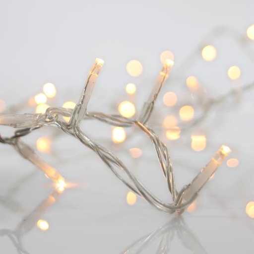 [600-06421] CARÁMBANO, 360 LED 3 mm, ADAPTADOR DE 31 V, FIJO, CABLE DE PVC TRANSPARENTE, LED BLANCO CÁLIDO, (Alto 52 x Ancho 1185 cm, 7/2/6/3), CABLE DE CONDUCCIÓN 3 m, IP44