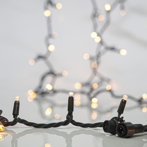 [600-09361] LÍNEA, 96 LED 5 mm, 24 V, CABLE DE GOMA VERDE, 2 CONECTORES HASTA 10 SET, LED BLANCO CÁLIDO, POR 10 cm, SET DE 5 LÍNEAS Y 1 EXTENSIÓN DE 3 m, ΙΡ65