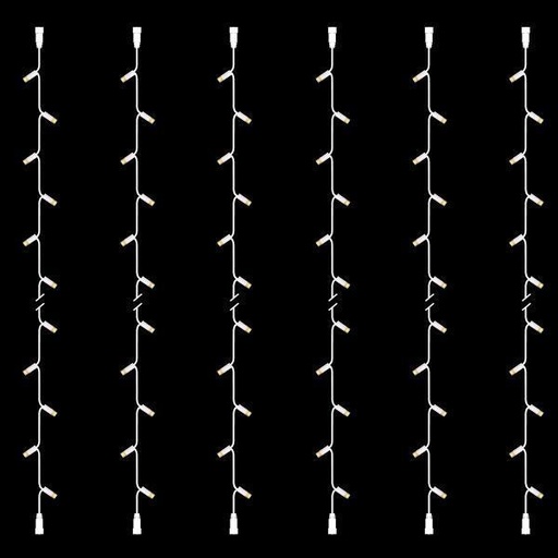 [600-09821] LÍNEA, BRICOLAJE, 20 LED, CABLE DE GOMA BLANCO, CON EXTENSIÓN, 2 CONECTORES, LED BLANCO CÁLIDO, JUEGO DE 6 PIEZAS, POR 10 cm, ΙΡ65