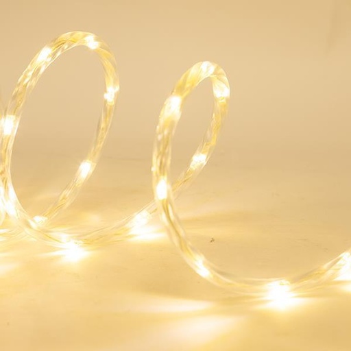 [600-22163]  Cuerda luminosa LED SMD de 18 m, bidireccional, adaptador de 31 V, 8 LED M/F y memoria, blanco cálido, 20 LED/m, cable de 3 m, IP44