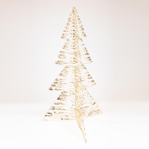 [600-22497] ÁRBOL ILUMINADO DORADO 120cm, 960 LED, ADAPTADOR 24V, TEMPORIZADOR, CABLE DE COBRE PLATEADO, LED BLANCO CÁLIDO, CABLE DE PLOMO 500cm, IP44