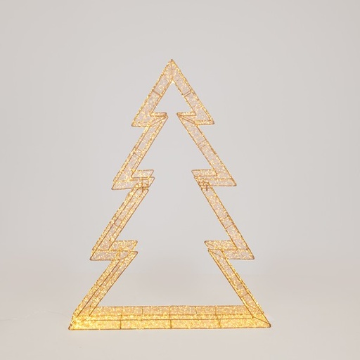 [600-22578] ÁRBOL ILUMINADO DE 130 cm, 6000 MINI LED, ADAPTADOR DE 31 V, CABLE DE COBRE BRONCE, ESTRUCTURA DE METAL BRONCE, LED BLANCO CÁLIDO, CABLE DE 5 m, IP44