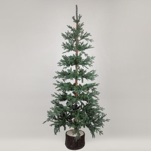 [600-30644] ABETO DINAMARCA, PE Y PVC, CON BANDEJA DE MADERA EN BASE, 240cm